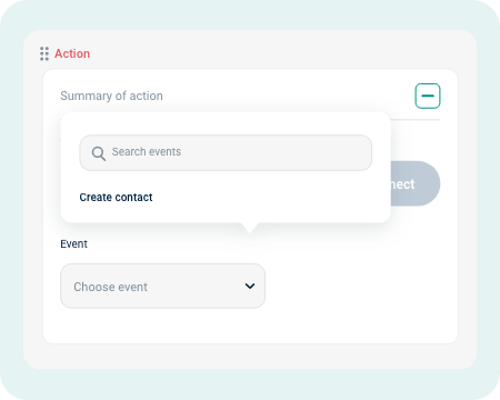 Screenshot of someone creating an event in the platform